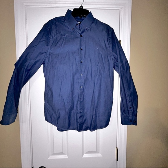 Express Other - Express Men's Navy Casual Button-Down Shirt